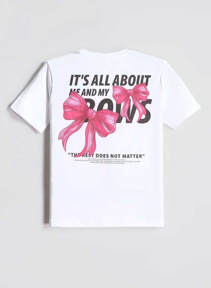 ال سي وايكيكي تيشيرت بناتي مطبوع برقبة دائرية - Image 2